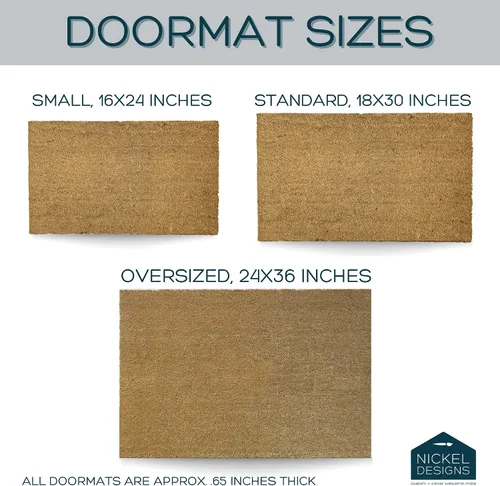 Miniatura 2 de NICKEL DESIGNS Joy Christmas Doormat, Heavy Duty Natural Coir Fibers, Modern Door Mat, Holiday Front Porch Decor, Classic Christmas Theme