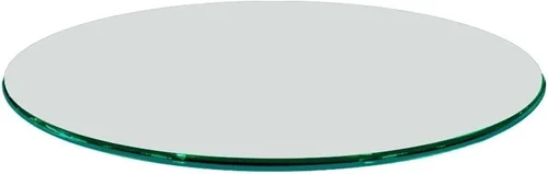 Miniatura 14 de Fab Glass - Mesa redonda de cristal de 48 in, grosor de 3/4 in, cristal pulido plano templado, Vidrio, Transparente