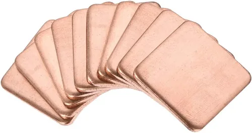 uxcell Disipador térmico de cobre térmico de chipset IC plano para CPU GPU 0.591 x 0.591 x 0.047 in 10pcs