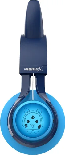 Miniatura 3 de Riwbox CT-7 - Auriculares Bluetooth de oreja de gato, con luz LED, inalámbricos, con micrófono y control de volumen para viajes, escuela, Azul