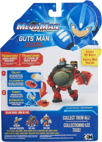 Miniatura 10 de Mega Man Fully Charged Figura de acción de 7 pulgadas Guts Man