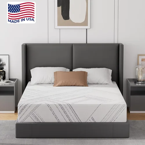 KOW Twin Mattress 6 Inch Medium Firm，Gel Memory Foam Mattress in a Box,Proudly Made in USA, Twin Size Mattresses for Cool Sleep with Removable