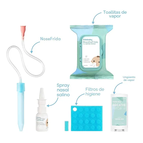 Miniatura 3 de Frida Baby Juego de alivio del resfriado y la gripe, kit de alivio de la congestión, incluye el aspirador nasal NoseFrida, filtro de higiene