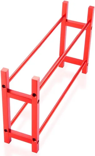 Miniatura 5 de RCHUBAM Ruedas de aleación de aluminio Estante de almacenamiento de neumáticos para 1/18 TRX4M Defender 1/24 Axial SCX24 RC Car (rojo)