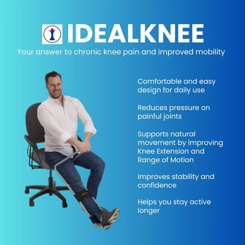 Miniatura 3 de IdealKnee One Pad - Dispositivo avanzado de extensión de rodilla y alivio del dolor - Avalado por fisioterapeutas y cirujanos - Ideal