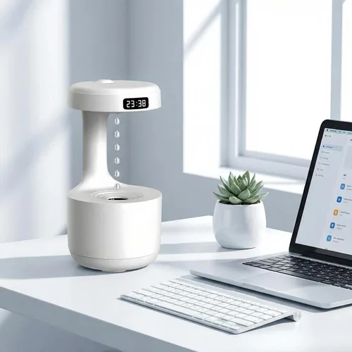 Miniatura 7 de Humidificadores para dormitorio, humidificador de aire de niebla fría de 27.1 fl oz, humidificador digital antigravedad con pantalla LED, control