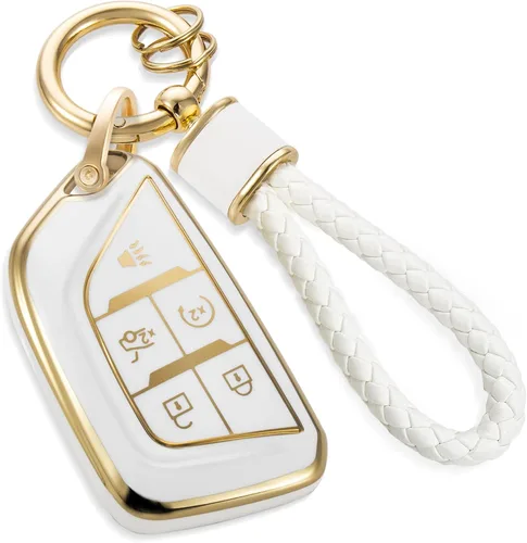 Miniatura 19 de Funda para Llavero Mercedes con Llavero de Cuerda Trenzada de Metal, Funda de Llave Suave Mejorada para Carcasa de Llavero Remoto Inteligente Sin