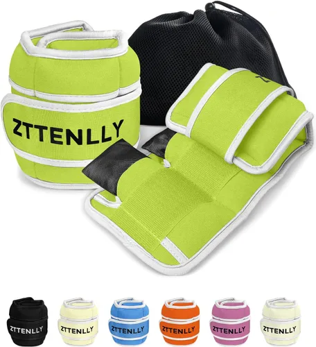 Miniatura 11 de Pesas de tobillo ajustables para mujeres, hombres y niños 1 par de 5, 10, 15, 18 y 20 libras, correas de peso para pierna, muñeca, tobillo, yoga