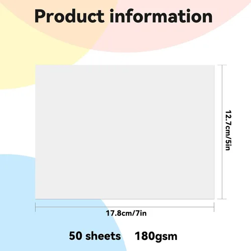 Miniatura 2 de 50 hojas de papel fotográfico, papel fotográfico prémium de 5 x 7 pulgadas para imagen de impresora, papel de alto brillo para impresora, papel