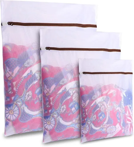 GOGOODA - 3 bolsas de malla para lavandería, bolsas para lavado de prendas delicadas, lencería, medias (1 grande de 16 x 20 pulgadas, 1 mediana de