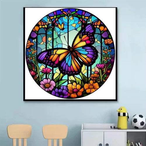 Miniatura 2 de KTHOFCY Kits de pintura de diamantes 5D para adultos y niños, bordado de mariposas con diamantes de imitación de punto de cruz, pinturas