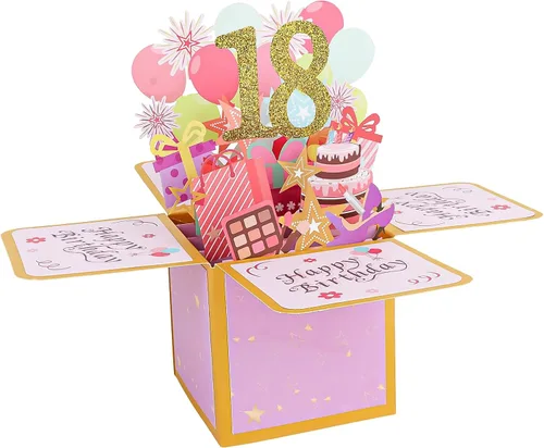 Miniatura 11 de CIEHER Tarjeta desplegable de cumpleaños número 13 para adolescentes, tarjeta de felicitación 3D única, regalos de cumpleaños para niñas y niños