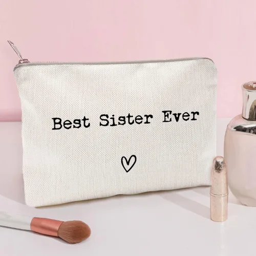 Miniatura 2 de Mejor Hermana, Regalo para Hermana, Te Extraño, Envía Amor, Estuche de Maquillaje, Bolso de Aseo, Regalo para Amiga, Bolso de Maquillaje