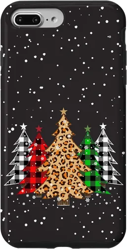 Miniatura 12 de Funda con diseño de árboles de Navidad con estampado de leopardo y cuadros para iPhone 16