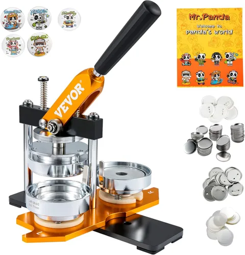 Miniatura 11 de VEVOR Máquina para hacer botones, varios tamaños de 1 + 2.25 pulgadas, kit de prensa de perforación de insignias, para niños, para hacer