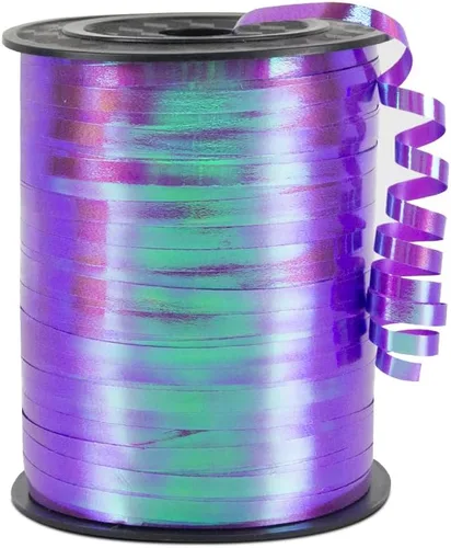 Miniatura 31 de Cinta Rizada Plateada, 1/5" de ancho x 500 yardas Cintas Rizadas de Navidad para Envolver Regalos, Decoración de Fiestas, Cuerda de Globos, Cabello