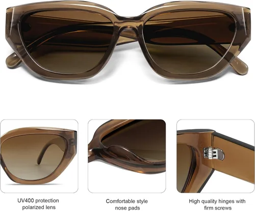 Miniatura 16 de SOJOS Gafas de sol polarizadas de ojo de gato lindo de moda para mujer Cateye SJ2237