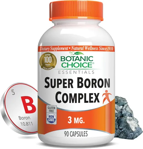 Miniatura 7 de Botanic Choice Super Boro Complex (3 mg) – Promueve la salud ósea y la próstata mediante la metabolización del calcio y el magnesio – 3 formas