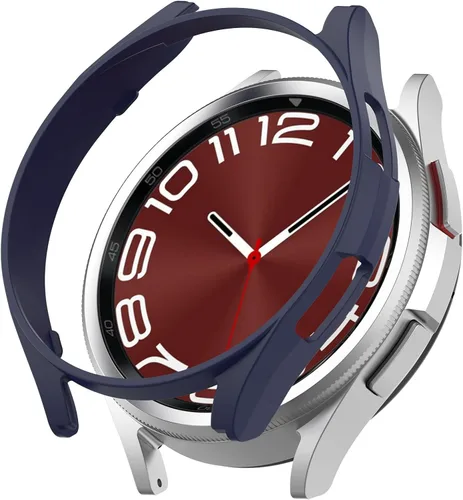 Miniatura 13 de Compatible con Samsung Galaxy Watch 6 Classic 1.772 pulgadas (1.850 in), carcasa rígida de policarbonato resistente a los impactos, a prueba de Negro