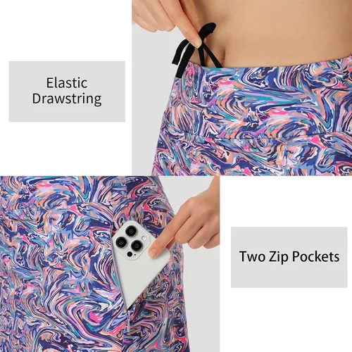 Miniatura 31 de ANIVIVO Faldas pantalón para mujer de 20 pulgadas de longitud a la rodilla, faldas deportivas de pickleball para tenis, golf y pickleball