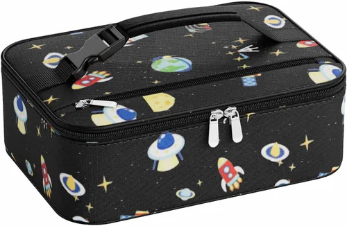 Miniatura 16 de Lonchera pequeña aislada para mujeres y hombres, lonchera Bento para niños, bolsas térmicas compactas portátiles para enfriar comidas con asa