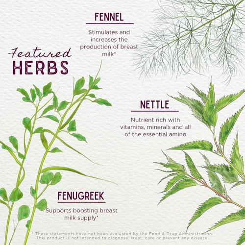 Miniatura 4 de WishGarden Herbs Milk Rich with Goats Rue and Fenogreek - Suplemento de apoyo a la lactancia a base de hierbas, refuerzo del suministro de leche