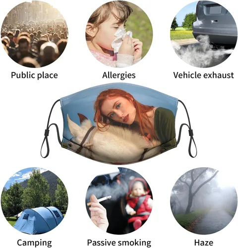 Miniatura 7 de Máscara facial personalizada con filtros de carbono, máscaras personalizadas con clip para la nariz, añade tu foto personalizada, texto, máscaras