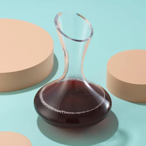 Miniatura 7 de JoyJolt Lancia - Decantador de vino de cristal, aireador de vino, base hecha a mano, jarra de vidrio, diseño ultra elegante, boquilla inclinada
