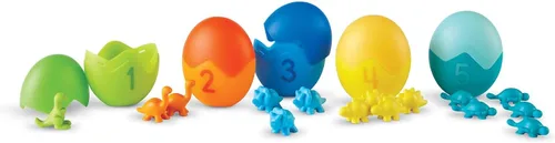Miniatura 2 de Learning Resources Juego de clasificación de dinosaurios con contadores matemáticos, juguete de clasificación de dinosaurios, 65 piezas, a partir