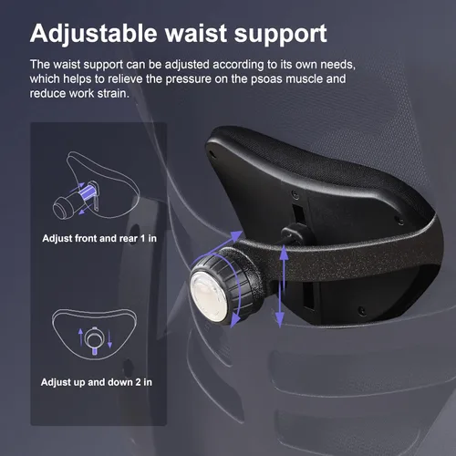 Miniatura 5 de BOLISS Silla de dibujo ergonómica de 400 libras, silla alta de malla para oficina, silla de escritorio de pie, reposabrazos ajustable en altura