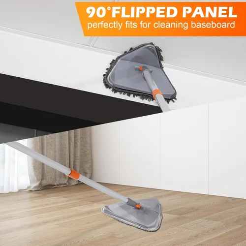 Miniatura 4 de Limpiador de pared con mango largo de 82 pulgadas, limpiador de pared, herramienta de limpieza con 4 almohadillas de microfibra de felpilla