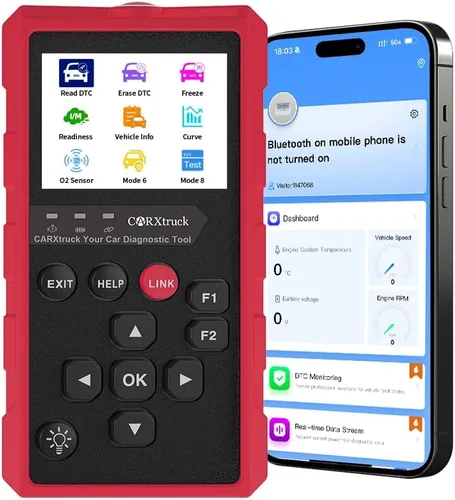 Escáner Inalámbrico obd2 de Diagnóstico, Escáner Bluetooth OBD2 para Android e iPhone, Lector de Códigos del Motor con Datos en Vivo, Preparación