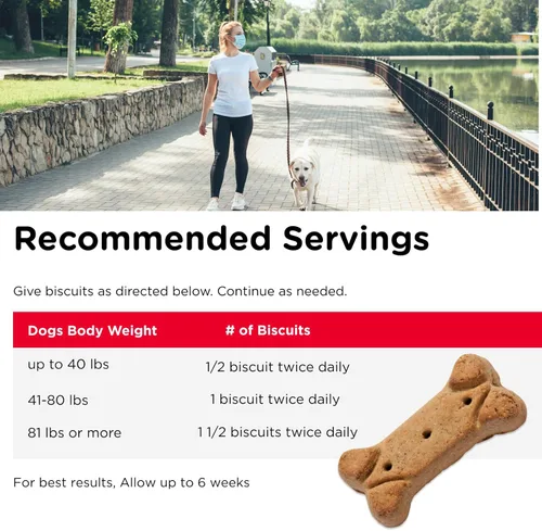 Miniatura 5 de Nutri-Vet Galletas de cadera y articulaciones para perros, suplemento de movilidad de razas grandes, 300 mg de glucosamina por golosina para perros