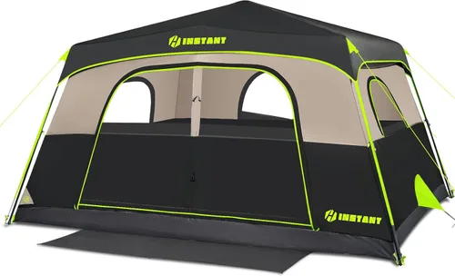 Miniatura 11 de 4/6/8/10 Person Instant Tent, Waterproof Pop Up Tents for Camping with Rainfly, 60 Seconds Easy Setup, Automatic Cabin Tent for Family Camping with