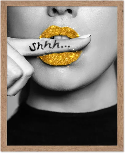 Miniatura 66 de Poster Master Impresión de labios dorados, póster de mordida de labio, arte moderno y minimalista, regalo bohemio para hombres y mujeres, diseño