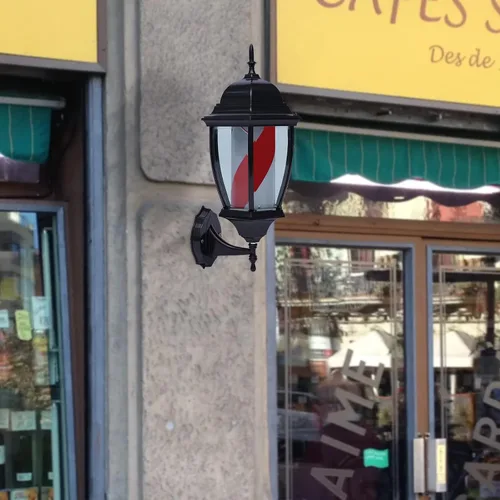 Miniatura 6 de Barra de peluquería LED brillante globo luz,Peluquería Barbería Señal abierta,Rotación de tiras giratorias rojas, blancas y azules,IP44 impermeable