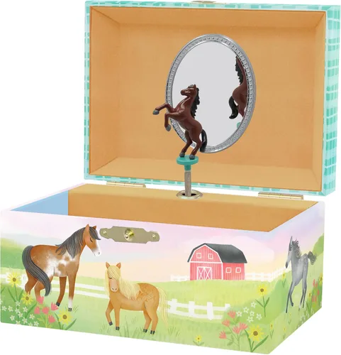 Miniatura 16 de Giggle & Honey Joyero musical de hadas para niñas, caja de música para niños con hada giratoria y espejo, regalos de cumpleaños de princesa
