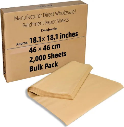 Miniatura 13 de Cuadrados de papel pergamino pequeños comerciales de 4 x 4 pulgadas (43,200 hojas), sin blanquear, antiadherentes, precortados, para envoltorios