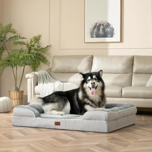 Miniatura 136 de EHEYCIGA – Cama ortopédica impermeable para perros pequeños, de espuma viscoelástica tipo caja de huevos, con bordes elevados y base antideslizante