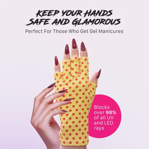 Miniatura 5 de ManiGlovz - Los guantes de uñas originales con protección UPF 50+ UV Guantes de manicura de gel y guantes anti UV sin dedos para mujeres Se