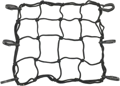Equipaje universal de red elástica para casco de motocicleta de 12 x 12 pulgadas con 6 ganchos de plástico compatibles con red de equipaje de