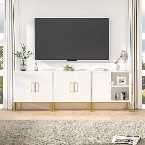 Miniatura 3 de LYNSOM Gabinete de Almacenamiento con Puertas, Juego de 3, Gabinete Buffet Moderno con Almacenamiento, Aparador de Cocina Buffet, Gabinete de Acento