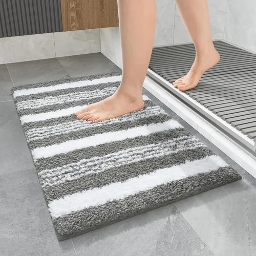 Miniatura 7 de LOCHAS Alfombras largas de baño, alfombra de baño grande de 24 x 70 pulgadas, antideslizante, absorbente, lavable, alfombra de baño de microfibra