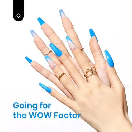 Miniatura 3 de Beetles - Esmalte de uñas en gel azul brillante, 1 unidad de 0.5 onzas, esmalte de uñas en gel para remojar, arte de uñas, manicura en salón o en D