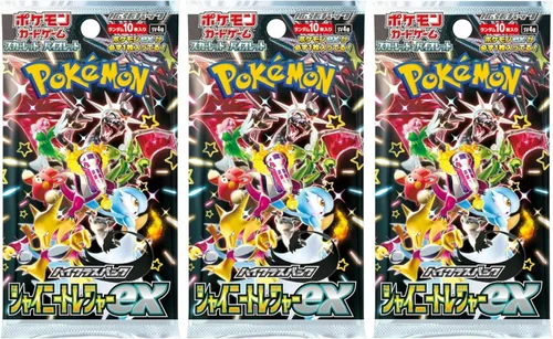 Paquete de 3 cartas Pokemon juego japonés de alta clase brillante tesoro SV4a Booster Pack (10 x 3 cartas)