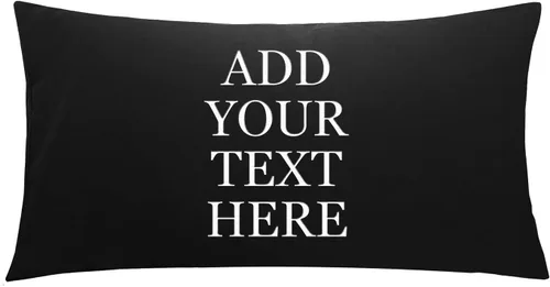 Personalized Passion Fundas de almohada tamaño King (20 x 40 pulgadas), fundas de almohada suaves y acogedoras con cierre de sobre con nombre Negro