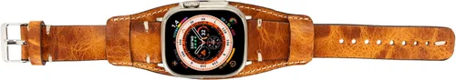Miniatura 3 de VENOULT - Correa de cuero genuino para Apple Watch de 1.929 in a 1.496 in para Watch Series 11-1, hombre o mujer 1.772 in, 1.732 in, 1.614 in, 1.575