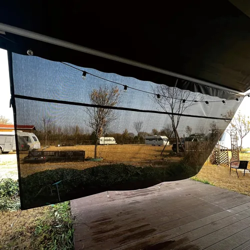 Miniatura 6 de Pantalla de Sombra Solar para Toldo de RV 8'x15'3'' (Compatible con Toldo de 16'), Pantalla de Malla Negra con Cremallera, Pantalla Universal