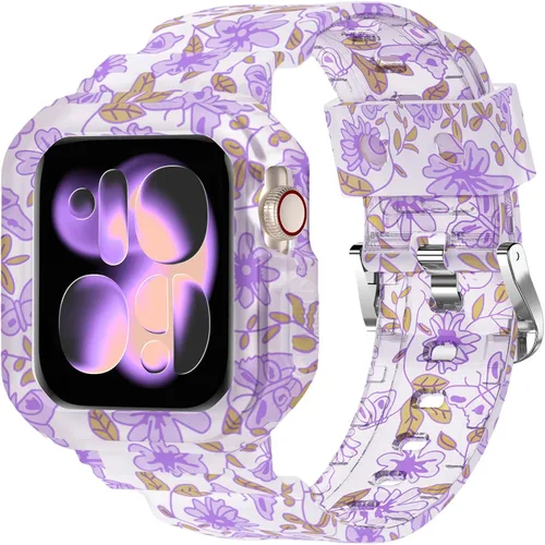 Miniatura 75 de XYF Compatible con correas cristalinas para Apple Watch de 1.929 in, 1.811 in, 1.772 in, 1.732 in, 1.654 in, 1.614 in, 1.575 in, 1.496 in, funda