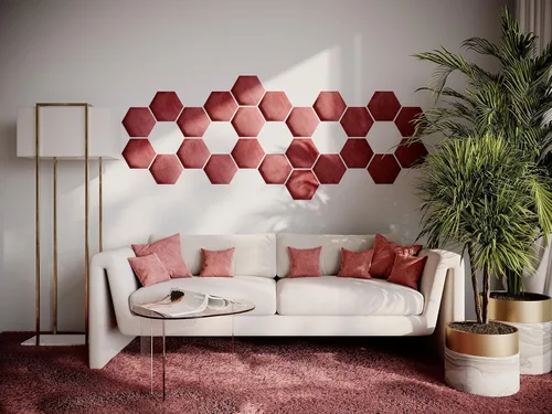 Miniatura 11 de Paneles de arte acústicos decorativos de terciopelo suave para pared, azulejos absorbentes e insonorizantes ecoamortiguadores, tablones suaves Blanco